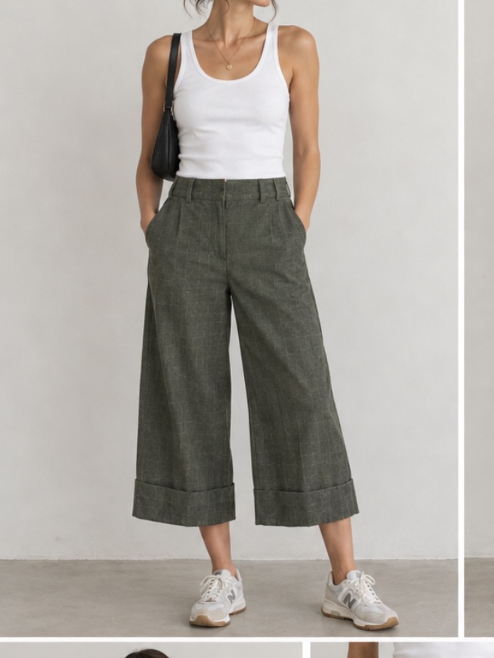 Classic Vintage Y2K Brown Glen Plaid Trouser Capris Pants